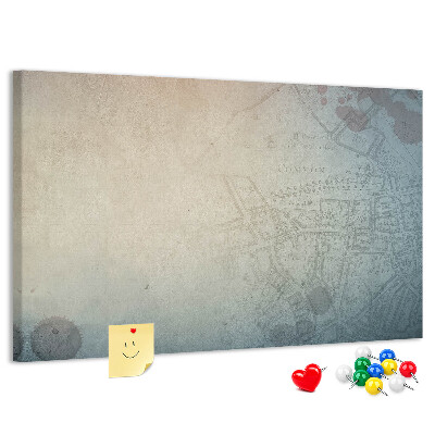 Korková nástenka na stenu Starodávna mapa s jemnými škvrnami