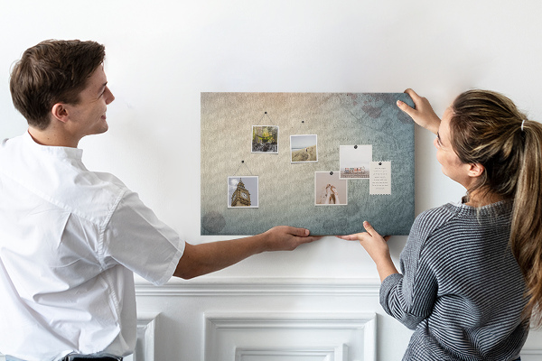 Korková nástenka na stenu Starodávna mapa s jemnými škvrnami