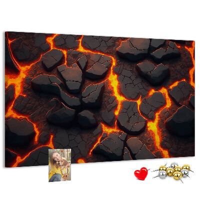 Nástenka Sopečné horniny s tečúcou lávou