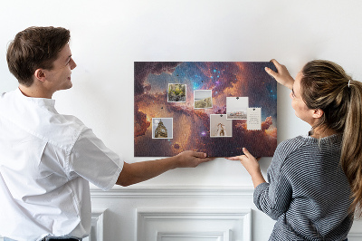 Nástenka Vesmírna krajina s farebnými hmlovinami