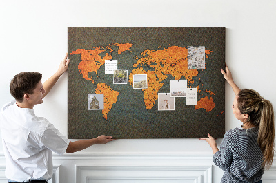 Nástenka Mapa starovekého sveta v odtieňoch hnedej