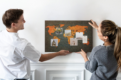 Nástenka Mapa starovekého sveta v odtieňoch hnedej