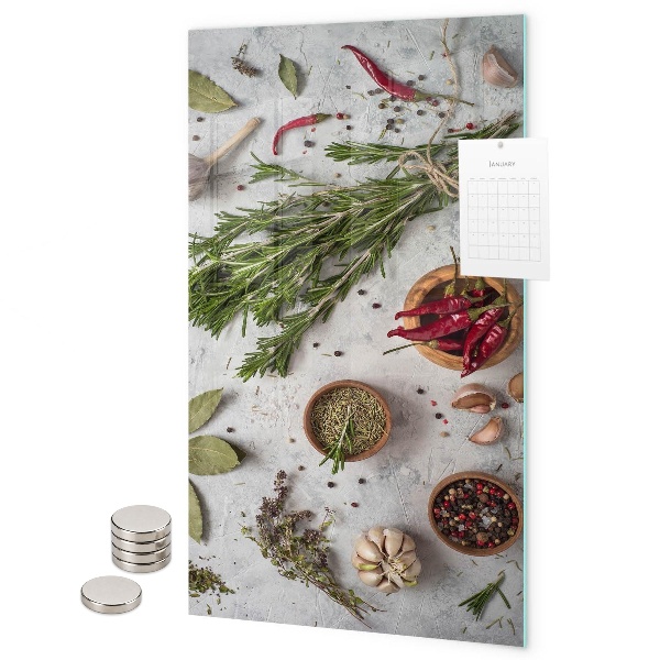Tabuľa na magnetky Aromatické bylinky