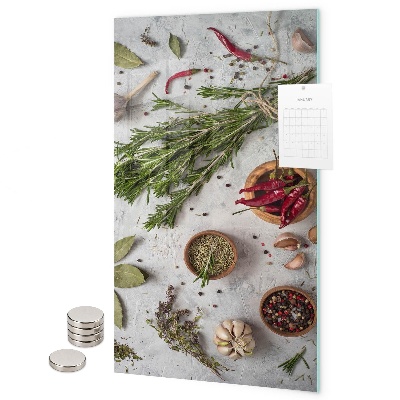 Tabuľa na magnetky Aromatické bylinky