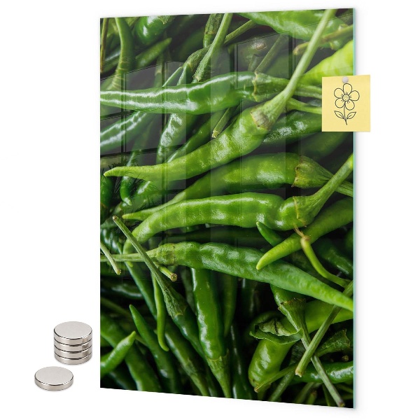 Magnetická tabuľa na magnetky Zelená paprika