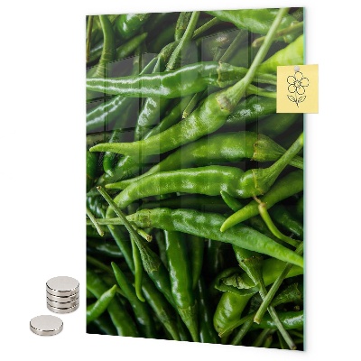 Magnetická tabuľa na magnetky Zelená paprika