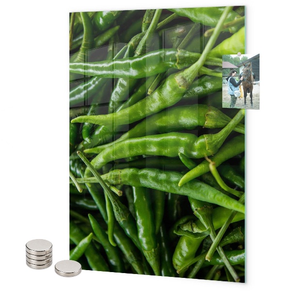 Magnetická tabuľa na magnetky Zelená paprika