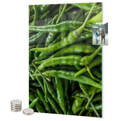 Magnetická tabuľa na magnetky Zelená paprika