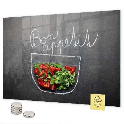 Magnetická tabuľa nápis Bon appetit