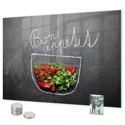 Magnetická tabuľa nápis Bon appetit