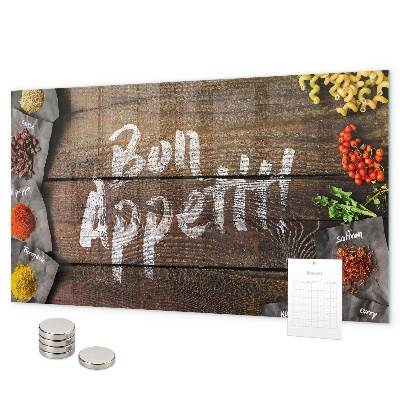 Magnetická tabuľa nápis Bon appetit