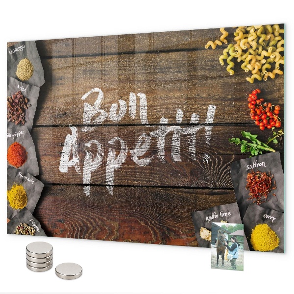 Magnetická tabuľa nápis Bon appetit