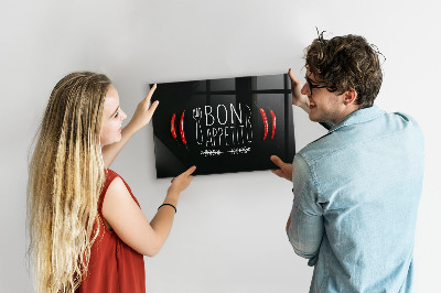 Magnetická tabuľa Nápis Bon appetit