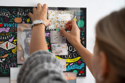 Magnetická tabuľa na stenu Abstraktné nápisy