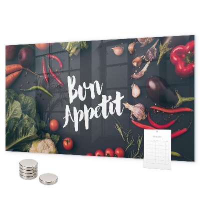 Magnetická tabuľa na stenu nápis Bon appetit