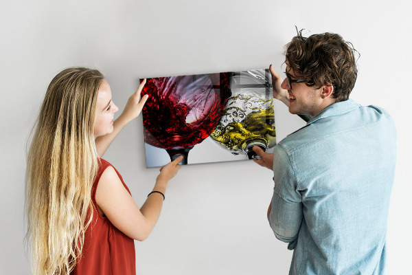 Magnetická tabuľa na stenu Poháre vína