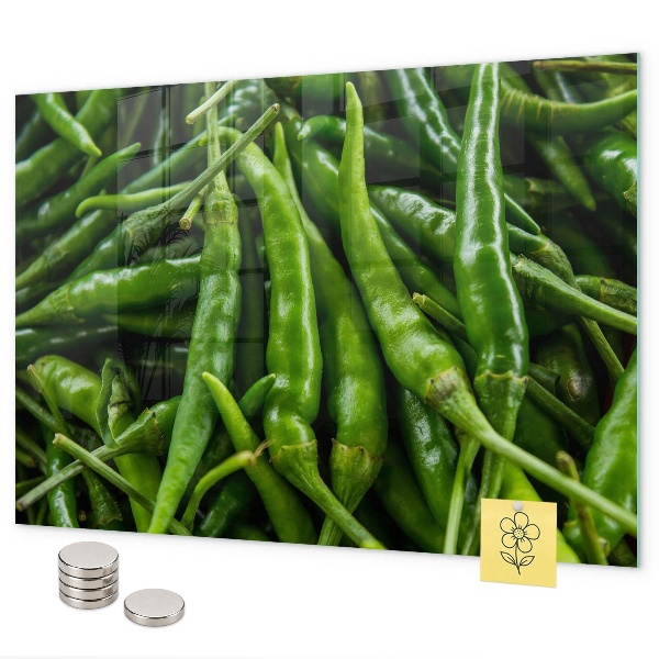Magnetická tabuľa na stenu Zelená paprika
