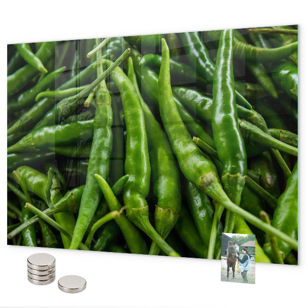 Magnetická tabuľa na stenu Zelená paprika