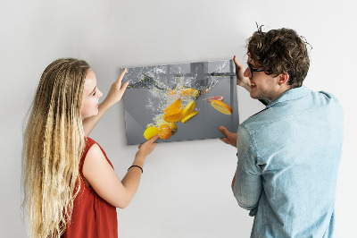 Magnetická tabuľa na stenu Citrusové plody vo vode