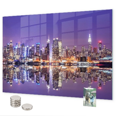 Magnetická tabuľa New York v noci