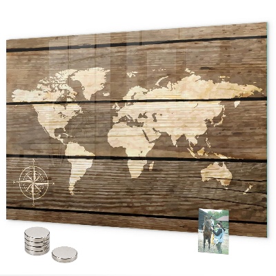 Magnetická tabuľa Mapa sveta na tabuli