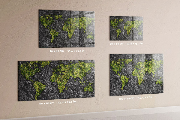 Magnetická tabuľa na stenu Mapa sveta
