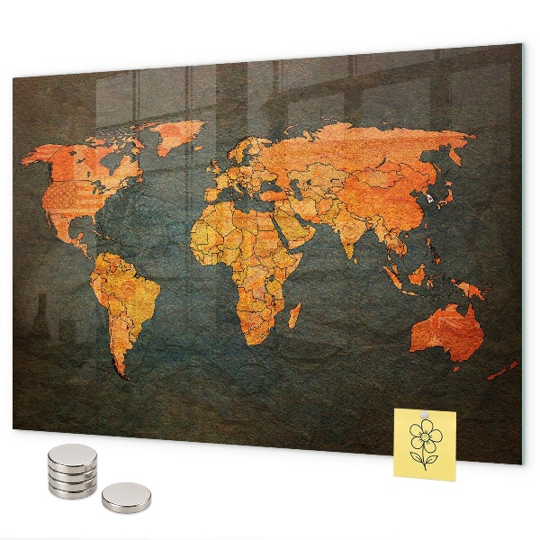 Magnetická tabuľa Mapa sveta
