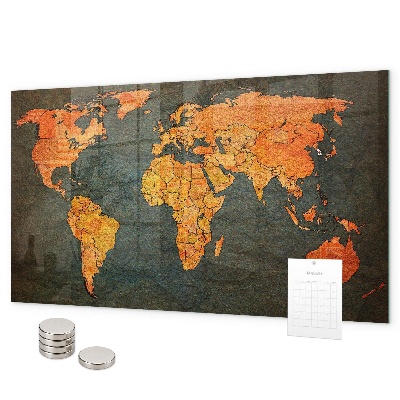Magnetická tabuľa Mapa sveta