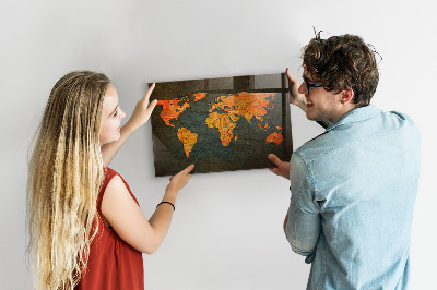 Magnetická tabuľa Mapa sveta