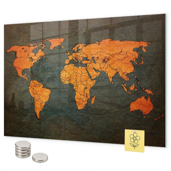 Magnetická tabuľa Mapa sveta