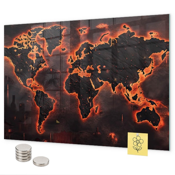 Magnetická tabuľa mapa sveta