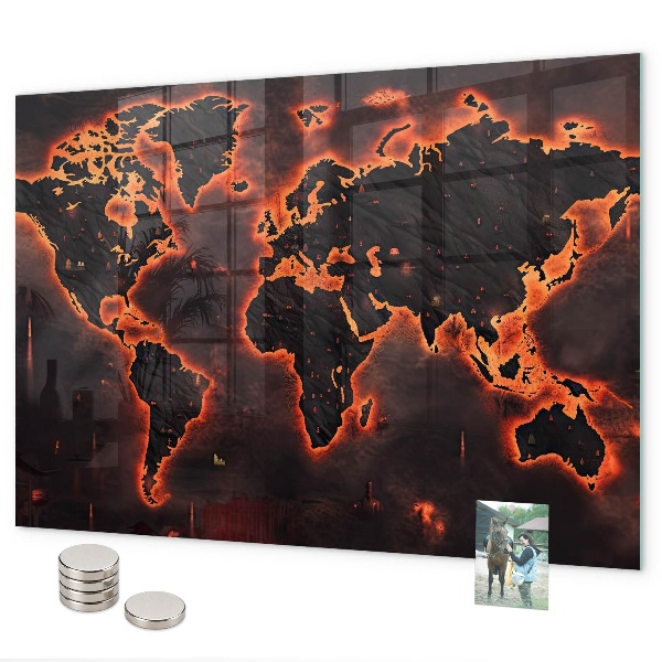 Magnetická tabuľa mapa sveta