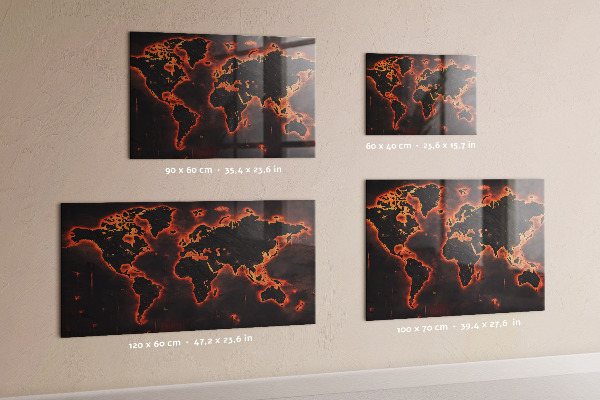 Magnetická tabuľa mapa sveta