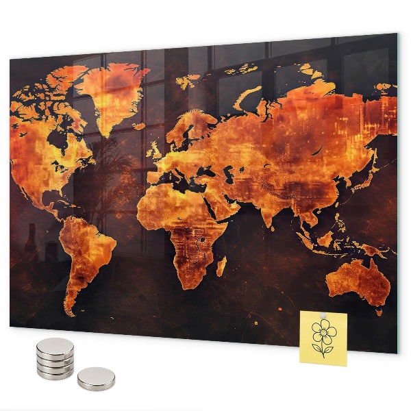Magnetická tabuľa na stenu Mapa sveta