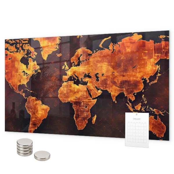 Magnetická tabuľa na stenu Mapa sveta