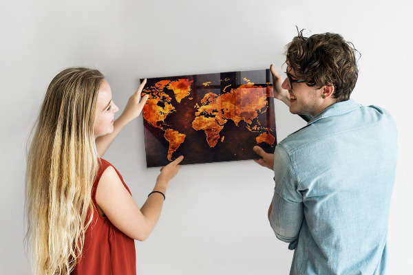 Magnetická tabuľa na stenu Mapa sveta
