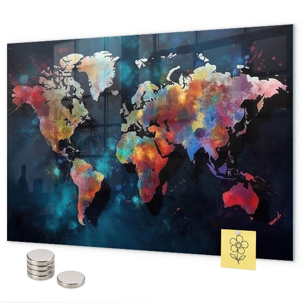 Magnetická tabuľa na stenu Abstraktná mapa