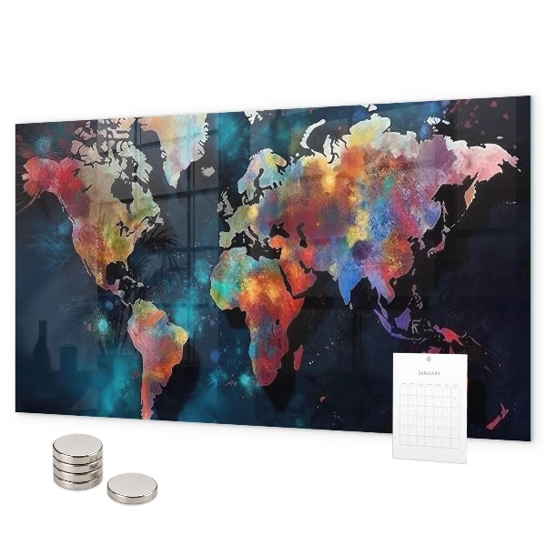Magnetická tabuľa na stenu Abstraktná mapa