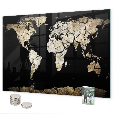Magnetická tabuľa na stenu Mapa svetového sucha