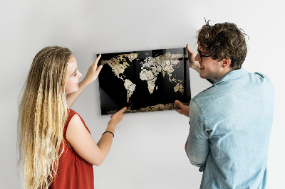 Magnetická tabuľa na stenu Mapa svetového sucha