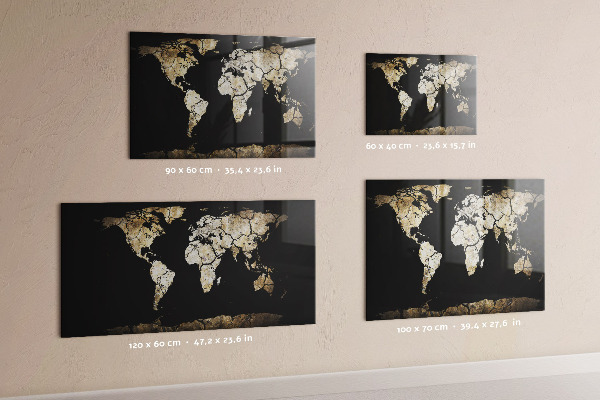 Magnetická tabuľa na stenu Mapa svetového sucha