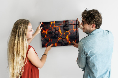 Magnetická tabuľa na stenu Lávová sopka