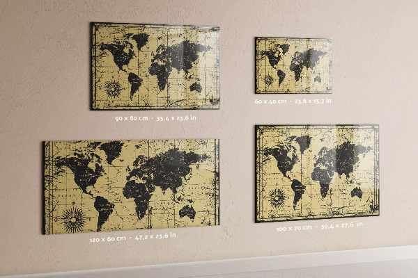 Magnetická tabuľa Mapa starého sveta