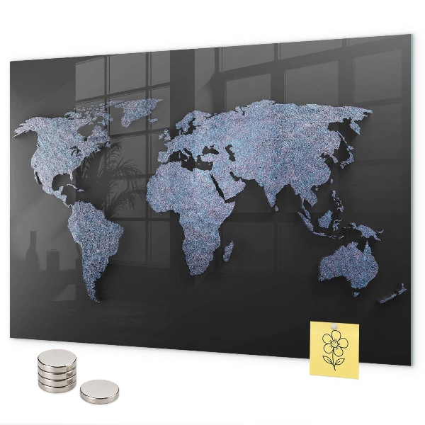 Magnetická tabuľa 3D mapa sveta