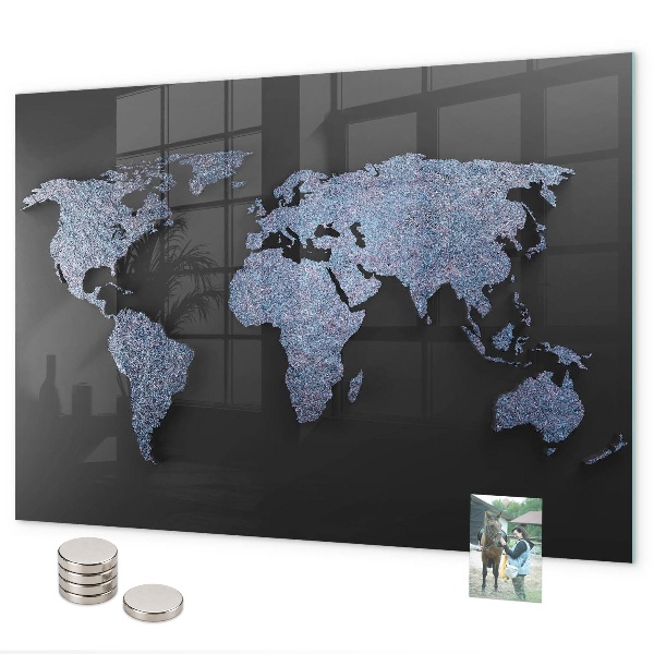 Magnetická tabuľa 3D mapa sveta