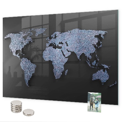Magnetická tabuľa 3D mapa sveta