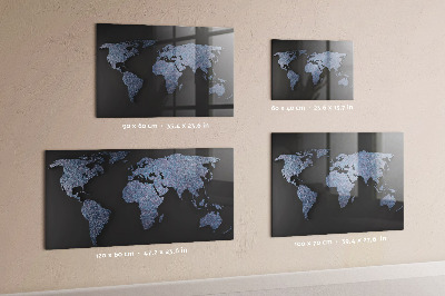 Magnetická tabuľa 3D mapa sveta