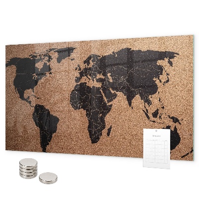 Magnetická tabuľa na stenu Mapa sveta