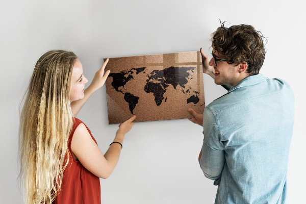 Magnetická tabuľa na stenu Mapa sveta