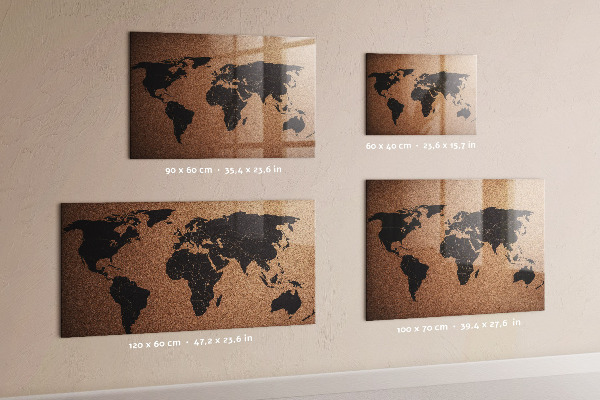 Magnetická tabuľa na stenu Mapa sveta